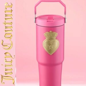Juicy Couture Home Flip Flow Hydration Stainless Steel Screw Top 30oz Tumbler